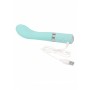 Vibratore per punto g stimolatore vaginale in silicone Blu fallo vibrante crystal