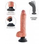 Vibratore Realistico vaginale anale King Cock 10 maxi big grande con ventosa flesh