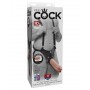 Fallo doppio dildo strap on indossabile king cock vaginale anale realistico flesh