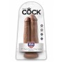 Fallo vaginale dildo realistico con ventosa king cock doppio 7 caramel two in one