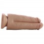 Fallo vaginale dildo realistico con ventosa king cock doppio 7 caramel two in one
