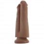 Fallo vaginale dildo realistico con ventosa king cock doppio 7 caramel two in one