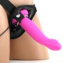 Vibratore strap on fallo dildo vibrante indossabile vaginale anale sex toys