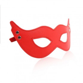 Mistery mask red mschera fetish bondage per uomo e donna in pelle sintetica sexy