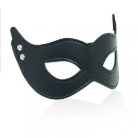 Mistery mask black mschera fetish bondage per uomo e donna in pelle sintetica sexy