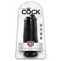 Fallo vaginale dildo realistico con ventosa king cock doppio 7 nero black two in one