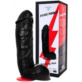 Fallo grande vaginale anale pene finto con ventosa testicoli big dildo nero maxi