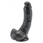 Fallo realistico nero con ventosa dildo black morbido sex toys big 23 cm get real