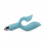 Vibratore doppio stimolatore vaginale anale in silicone fallo dildo vibrante clear blue dream