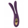 Vibratore Vaginale stimolatore doppio in silicone Purple fallo dildo impermeabile ricaricabile