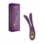 Vibratore Vaginale stimolatore doppio in silicone Purple fallo dildo impermeabile ricaricabile