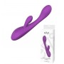 Vibratore doppio dildo rabbit vibrante impermeabile fallo realistico con stimolatore clitoride pink
