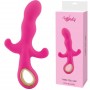 Vibratore con stimolatore clitoride fallo dildo vibrante vaginale in silicone rosa