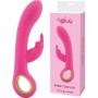 Stimolatore vaginale doppio per clitoride Vibratore rabbit in silicone ricaricabile viola