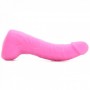 Fallo realistico in silicone medicale dildo vaginale anale con testicoli pene finto rosa