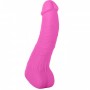 Fallo realistico in silicone medicale dildo vaginale anale con testicoli pene finto rosa