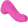 Fallo realistico in silicone medicale dildo vaginale anale con testicoli pene finto rosa