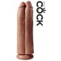 Fallo dildo vaginale realistico doppio king cock 11 two cocks mulatto