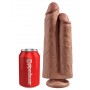 dildo vaginale fallo realistico con ventosa king cock doppio 9  brown two in one