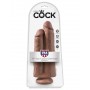 dildo vaginale fallo realistico con ventosa king cock doppio 9  brown two in one