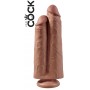 dildo vaginale fallo realistico con ventosa king cock doppio 9  brown two in one