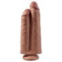 dildo vaginale fallo realistico con ventosa king cock doppio 9  brown two in one