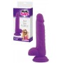 Realistico dildo fallo Vaginale con testicoli ventosa in silicone rod Slim purple