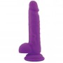Realistico dildo fallo Vaginale con testicoli ventosa in silicone rod Slim purple