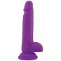 Realistico dildo fallo Vaginale con testicoli ventosa in silicone rod Slim purple
