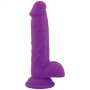 Realistico dildo fallo Vaginale con testicoli ventosa in silicone rod Large purple