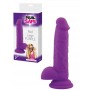 Realistico dildo fallo Vaginale con testicoli ventosa in silicone rod Large purple