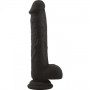 Fallo realistico nero dildo vaginale in silicone con ventosa Brush Black real