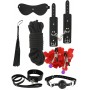 Kit Bondage 8 pz Manette morso collare frusta maschera pinze per capezzoli