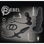 Kit sex toys anale Fallo plug dildo anello fallico in silicone nero 5 pz