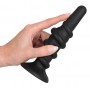 Kit sex toys anale Fallo plug dildo anello fallico in silicone nero 5 pz