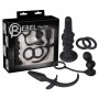 Kit sex toys anale Fallo plug dildo anello fallico in silicone nero 5 pz