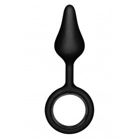 Plug anale in silicone nero fallo piccolo liscio dilatatore mini anal butt nero