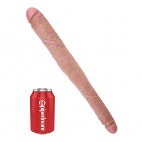 Fallo doppio lungo dildo realistico vaginale anale pene finto morbido rosa sexy