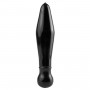 Vibratore anal plug butt nero dilatatore fallo dildo vibrante liscio black big