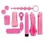 Kit sexy toys vibratore realistico vaginale anale masturbatore anello fallico