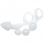 Fallo anale Duo Butt silicone anal toy kit white