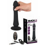 Vibratore vaginale anale su e giu in silicone con ventosa e telecomando nero