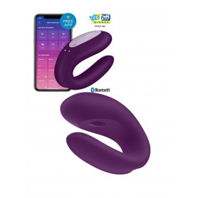Vibratore vaginale doppio per coppia dildo vibrante wireless con app satisfyer joy double