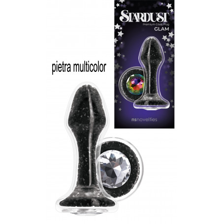 plug anale in vetro dildo butt plug nero con pietra sex toy fallo anal nero