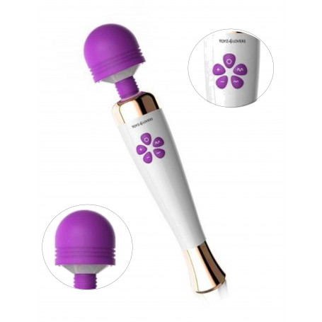Vibromassaggiatore wand in silicone ricaricabile vibratore vaginale e clitoride