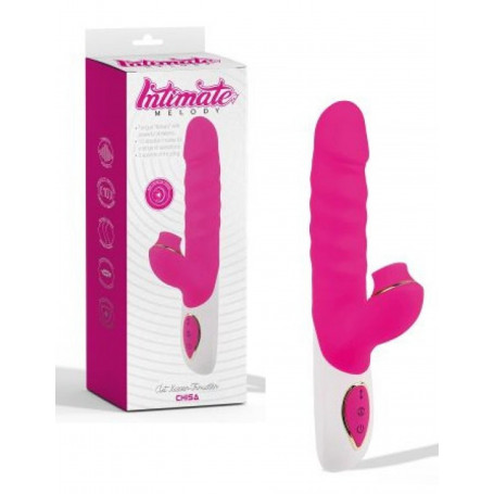 Vibratore vaginale punto G in silicone doppio stimolatore clitoride ricaricabile