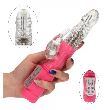 Vibratore doppio rabbit stimolatore clitoride dildo vaginale fallo vibrante sex