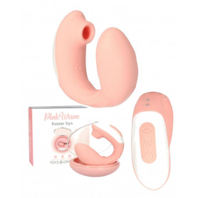 Vibratore doppio stimolatore vaginale in silicone succhia vagina e clitoride