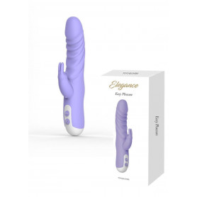 Vibratore vaginale doppio rabbit fallo didlo vibrante realistico in silicone