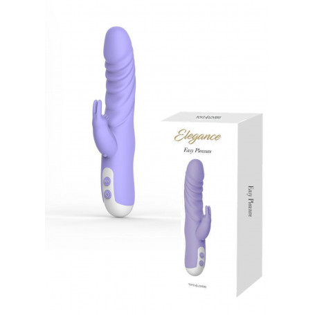 Vibratore vaginale doppio rabbit fallo didlo vibrante realistico in silicone